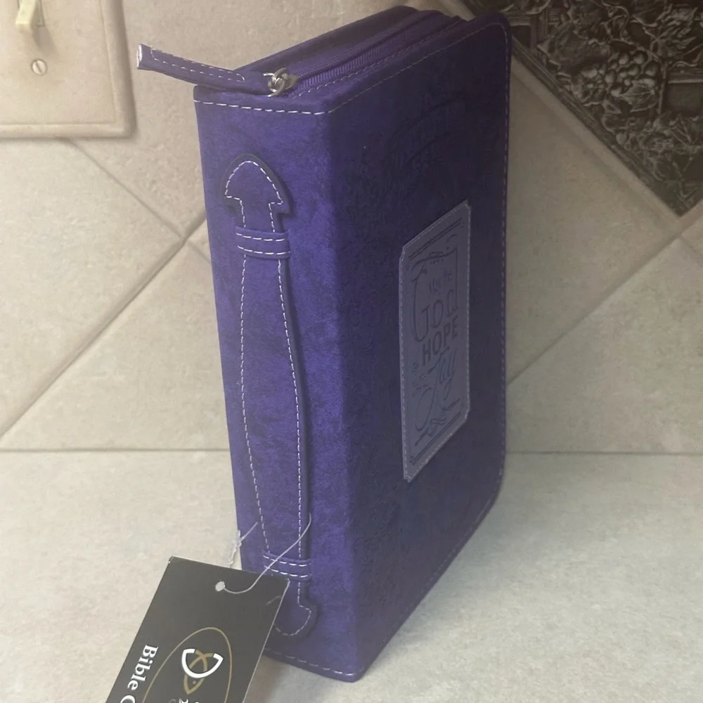 Purple Bible Cover - May the God of Hope Design
